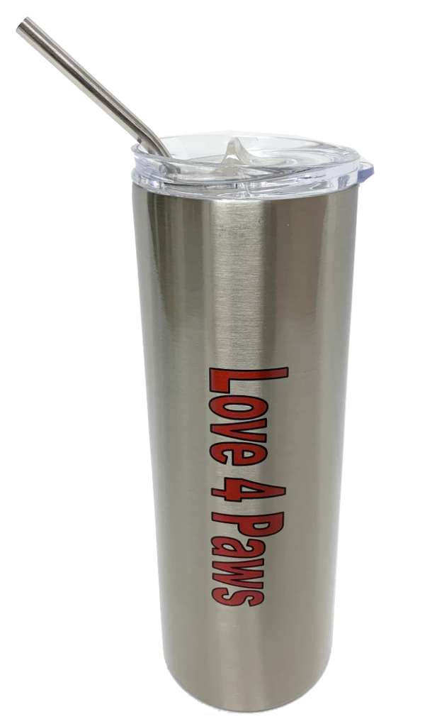 ActiveDogsCom Logo Personalized Stainless Steel Tumbler W/ Metal Straw 20oz - Image 7