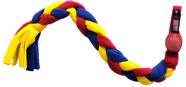 Braided Fleece Tug W/Squeaker Motivation