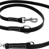 Hands Free Leather Dog Leash 7' French Scissor Snap