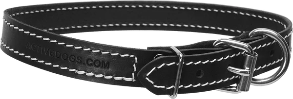 Stitched Leather Dog Collar 1" - Image 2