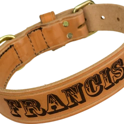 Personalized Leather Dog Collar 1.5"