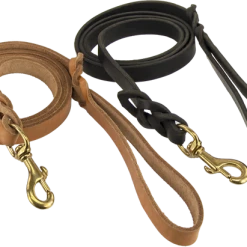 CaliberDog Braided Leather Leash 5.5'