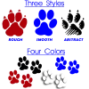 Vinyl Paw Print Decals