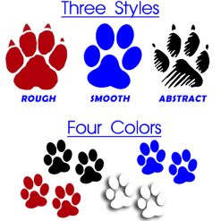 Vinyl Paw Print Decals