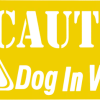 Caution Dog In Vehicle Decal