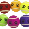 Spotbites Paw Print Tennis Balls - 6Pk
