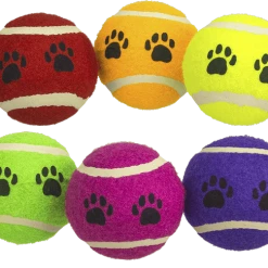 Spotbites Paw Print Tennis Balls - 6Pk