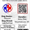 Activedogs Registered Service Dog ID + Free Digital ID Copy