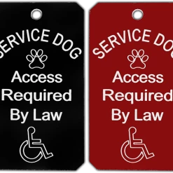 Large Engraved Service Dog ID Tag