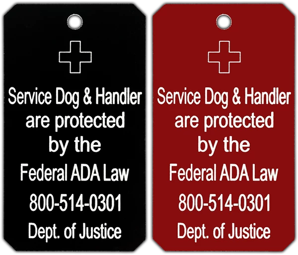 Large Engraved Service Dog ID Tag - Image 2