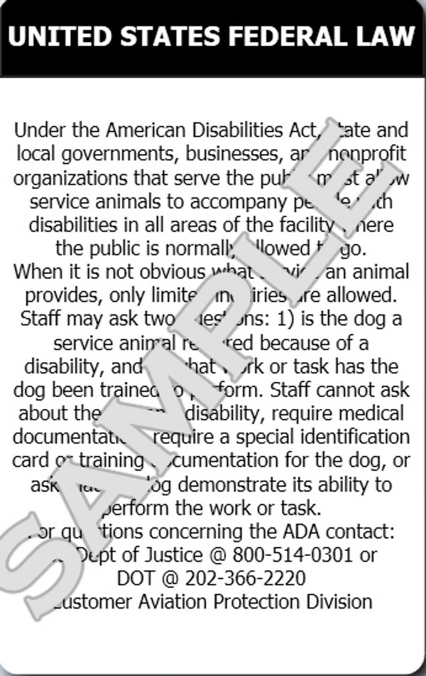 Service Dog Handler ID Card With Digital Copy - Image 5
