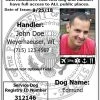 Service Dog Handler ID Card With Digital Copy