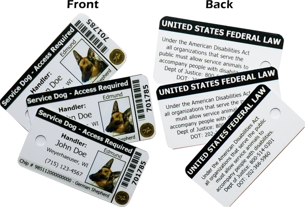ActiveDogs Registered Service Dog ID Card + 3 Key Tag Cards + Clip-On Carrier + Free Digital Copy - Image 2