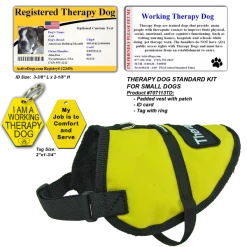 Standard Small Therapy Dog Vest Starter Kit