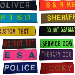 Chest Strap Identification Cover - All Colors - Custom Text