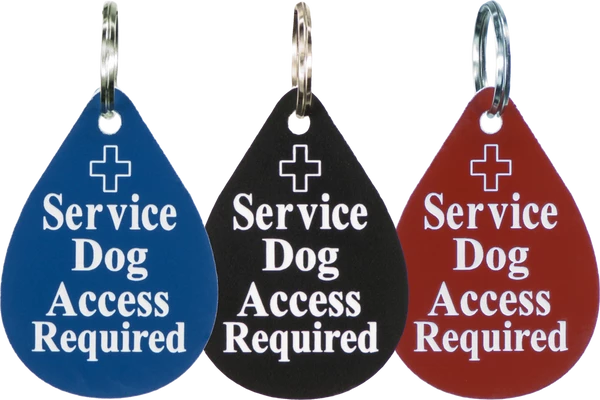 Engraved Plastic Service Dog Access Tag