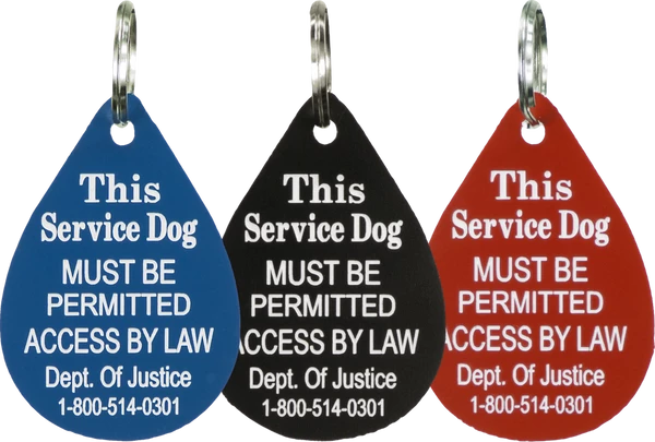 Engraved Plastic Service Dog Access Tag - Image 2