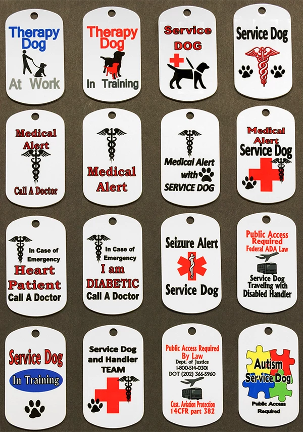 Service Dog Metal Identification Tag Double Sided - Image 14