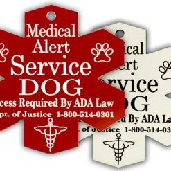 Engraved Medical Alert Dog Tag For Service Dogs