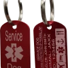 Aluminum Service Dog Tag - Dog & Handler Double Sided Registered Tag