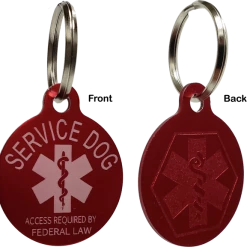 Aluminum Service Dog Tag Access Required