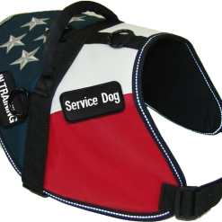 Patriotic Service Dog Vest With Handle