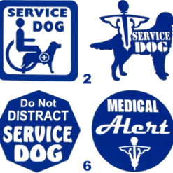 4 In. Service Dog Decals