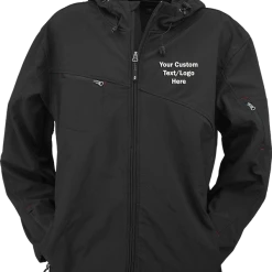 Custom Logo Hooded Softshell Jacket