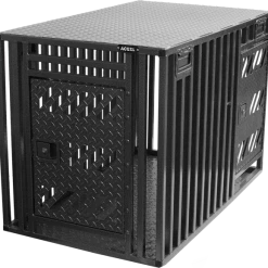 Powder Coated Double Door (Front/Side) Full Vent Dog Crate