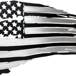 Tattered American Flag - Aluminum Painted